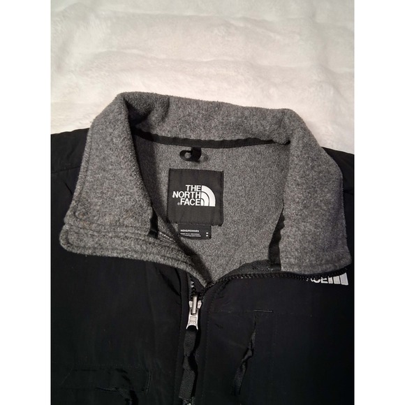 The North Face Denali Polartec Fleece Jacket Mens Gray Black Full Zip Mock Neck - Picture 3 of 4